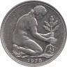  Германия (ФРГ). 50 пфеннигов 1978 год. Женщина, сажающая росток дуба. (J) 