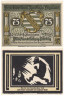  Бона. Германия. Ауэрбах 75 пфеннигов 1921 год. Вар. 3. Нотгельд. (VF) 