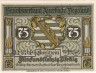  Бона. Германия. Ауэрбах 75 пфеннигов 1921 год. Вар. 3. Нотгельд. (VF) 