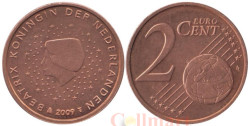 Нидерланды. 2 евроцента 2009 год.