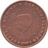  Нидерланды. 2 евроцента 2009 год. 