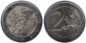  Люксембург. 2 евро 2022 год. 35 лет программе Эразмус. 