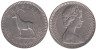  Родезия. 25 центов (2½ шиллинга) 1964 год. Чёрная антилопа. 