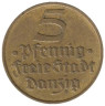  Данциг. 5 пфеннигов 1932 год. Рыба. 