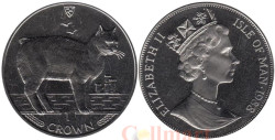 Остров Мэн. 1 крона 1988 год. Кошки - Мэнкс.
