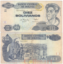 Бона. Боливия 10 боливиано 2001 год. Сесилио Гусман де Рохас. (F)