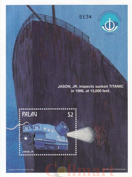  Почтовый блок. Палау. Титаник. 