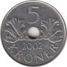  Норвегия. 5 крон 2002 год. 