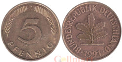 ФРГ. 5 пфеннигов 1991 год. (G)