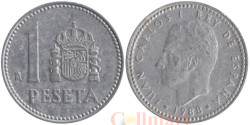 Испания. 1 песета 1988 год. Король Хуан Карлос I.