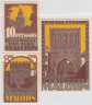  Набор банкнот. Германия. Мальхин 10, 20, 25 пфеннигов 1922 год. Нотгельды, 3 штуки. (XF) 