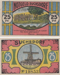 Бона. Германия. Зуксдорф 25 пфеннигов 1921 год (вариант 3). Нотгельд. (VF)