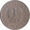  Польша. 10 грошей 1949 год. Герб. (медно-никелевый сплав) 