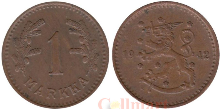  Финляндия. 1 марка 1942 год. 