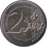  Люксембург. 2 евро 2022 год. 50 лет флагу Люксембурга. 