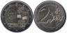  Люксембург. 2 евро 2022 год. 50 лет флагу Люксембурга. 