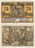  Бона. Германия. Тале 75 пфеннигов 1921 год. Нотгельд. (VF) 