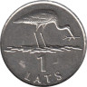  Латвия. 1 лат 2001 год. Аист. 