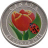  Канада. 25 центов 2011 год. Фестиваль тюльпанов в Канаде. 