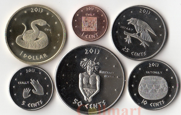  США. Индейская резервация Ла-Поста. Набор монет 2013 года (6 шт.) 