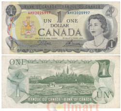 Бона. Канада 1 доллар 1973 год. Елизавета II. (F-VF)