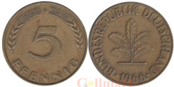 ФРГ. 5 пфеннигов 1966 год. (D)