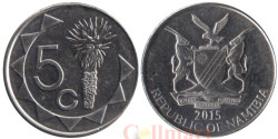 Намибия. 5 центов 2015 год. Алоэ.