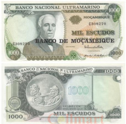 Бона. Мозамбик 1000 эскудо 1976 год. Адмирал Карлос Вьегас Гаго Коутиньо. (Пресс)