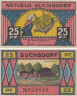  Бона. Германия. Зуксдорф 25 пфеннигов 1921 год (вариант 4). Нотгельд. (XF) 