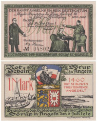 Бона. Германия. Зёруп 1 марка 1919 год. Нотгельд. (VF)
