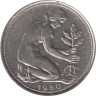  ФРГ. 50 пфеннигов 1980 год. (J) 