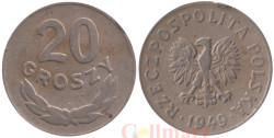 Польша. 20 грошей 1949 год. Герб. (Медно-никелевый сплав, 3гр)