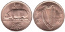  Ирландия. 1/2 пенни 1967 год. Свинья с поросятами. 