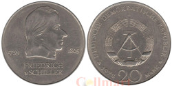 Германия (ГДР). 20 марок 1972 год. Фридрих фон Шиллер.
