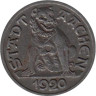  Германия. Ахен. 10 пфеннигов 1920 год. Скульптура волка. Нотгельд. 
