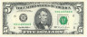  Бона. США 5 долларов 1995 год. Авраам Линкольн. (XF) 