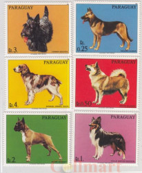 Набор марок. Парагвай. Собаки. 6 марок.