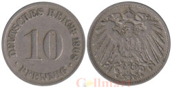 Германская империя. 10 пфеннигов 1908 год. (D)