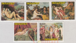 Набор марок. Парагвай. Картины из музея Прадо, Мадрид. (5 марок)