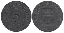 Германия. Пирмазенс. 5 пфеннигов 1917 год. Нотгельд.