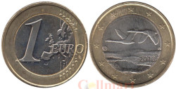 Финляндия. 1 евро 2013 год. Два лебедя.