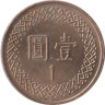  Тайвань. 1 доллар 2007 год. Чан Кайши. 