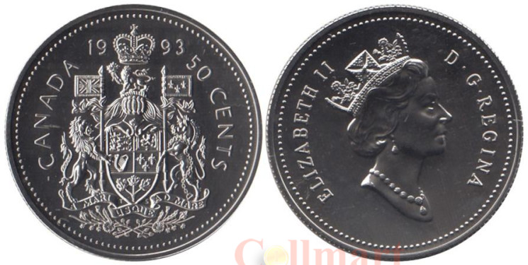  Канада. 50 центов 1993 год. (UNC) 