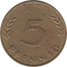  ФРГ. 5 пфеннигов 1968 год. (F) 