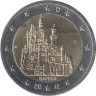  Германия. 2 евро 2012 год. Замок Нойшванштайн, Бавария. (A) 