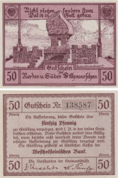 Бона. Германия. Дитмаршен 50 пфеннигов 1920 год. Нотгельд. (XF)