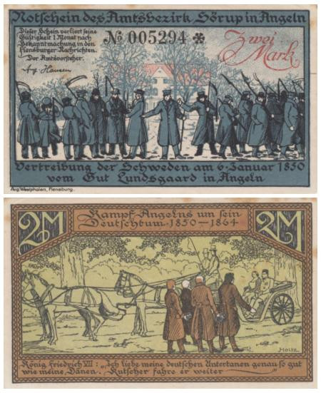  Бона. Германия. Зёруп 2 марки без года выпуска. Нотгельд. (VF) 
