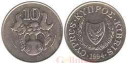 Кипр. 10 центов 1994 год. Декоративная ваза.
