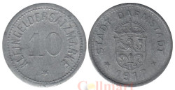 Германия. Дармштадт. 10 пфеннигов 1917 год. Нотгельд.