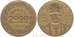 Бразилия. 2000 реалов 1939 год. Флориану Пейшоту.